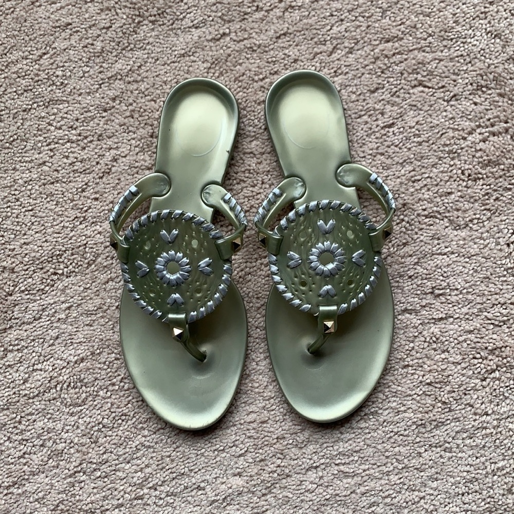Jack Rogers Gold jelly sandals size 7